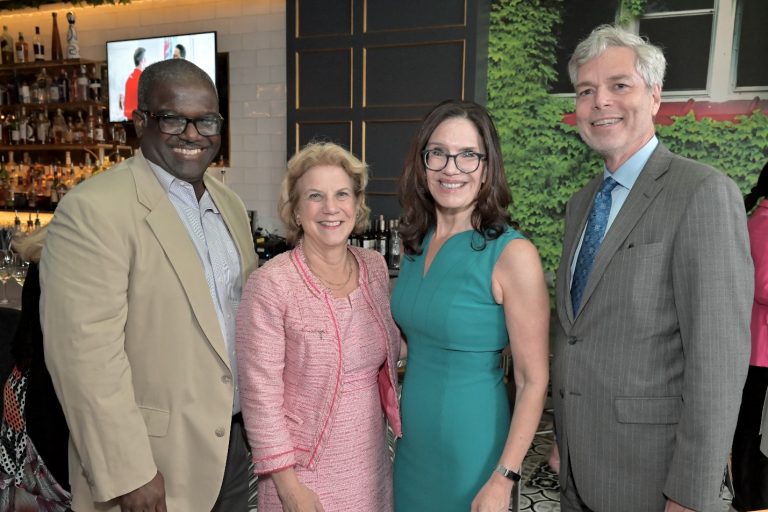 Pictured: Westchester Deputy County Executive Ken Jenkins, State Senator Shelley B. Mayer, Stacey Cohen, President and CEO at Co-Communications, and Mayor of White Plains Tom Roach. Credit: John Vecchiolla