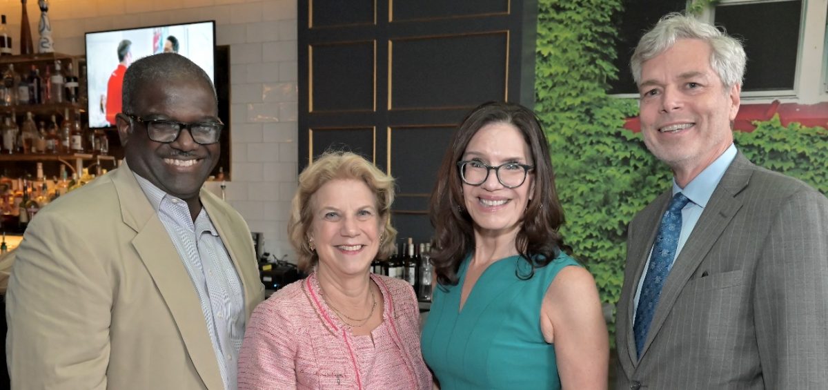 Pictured: Westchester Deputy County Executive Ken Jenkins, State Senator Shelley B. Mayer, Stacey Cohen, President and CEO at Co-Communications, and Mayor of White Plains Tom Roach. Credit: John Vecchiolla